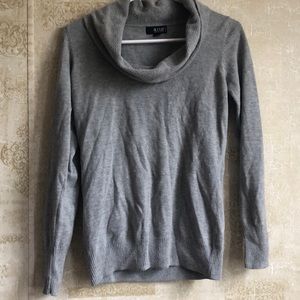 Light Grey Large neck turtleneck sweater
